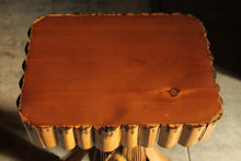 Load image into Gallery viewer, Tramp Art Palm Frond Accent Table or Pedestal, 1930s
