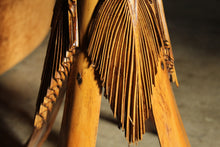 Load image into Gallery viewer, Tramp Art Palm Frond Accent Table or Pedestal, 1930s
