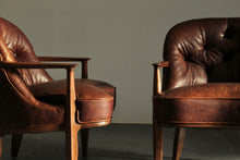 Load image into Gallery viewer, Edward Wormley Leather &quot;Janus&quot; Lounge Chairs for Dunbar, 1950s
