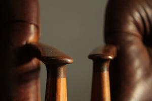 Edward Wormley Leather "Janus" Lounge Chairs for Dunbar, 1950s