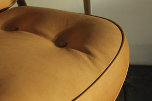 Eames Time Life Lobby Chair in Natural Leather, 1970s