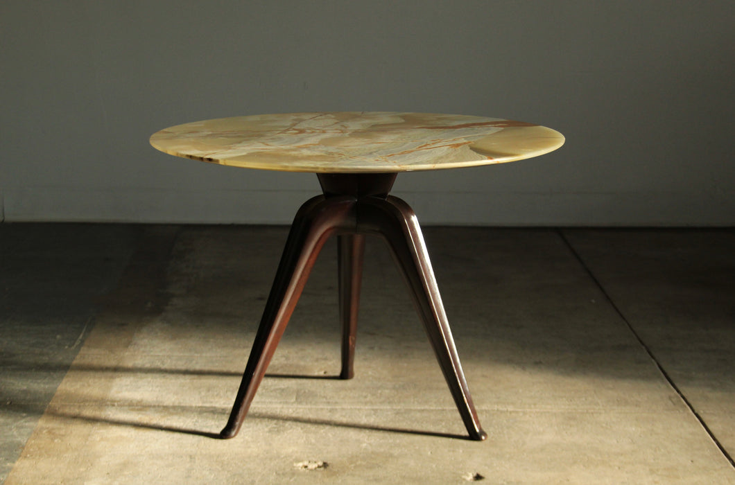 Sculptural Onyx Table Attributed to Osvaldo Borsani, 1950s