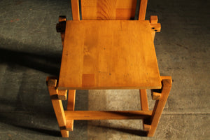 Jim Nickel Vintage Studio Made Hall Chairs After Gerrit Rietveld, 1965