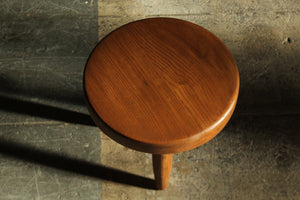 Vintage Oak Stools in the Manner of Charlotte Perriand, 1970s