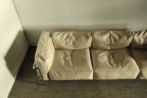'LC3 Grande Modele' Sofa by Pierre Jeanneret, Charlotte Perriand, and Le Corbusier, 1990s