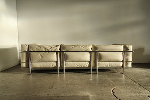 'LC3 Grande Modele' Sofa by Pierre Jeanneret, Charlotte Perriand, and Le Corbusier, 1990s