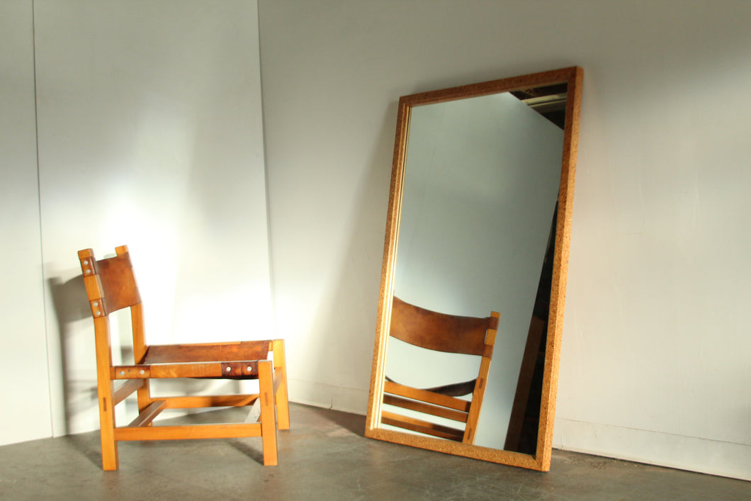 Paul Frankl Large Cork Mirror for Johnson Furniture, 1950s