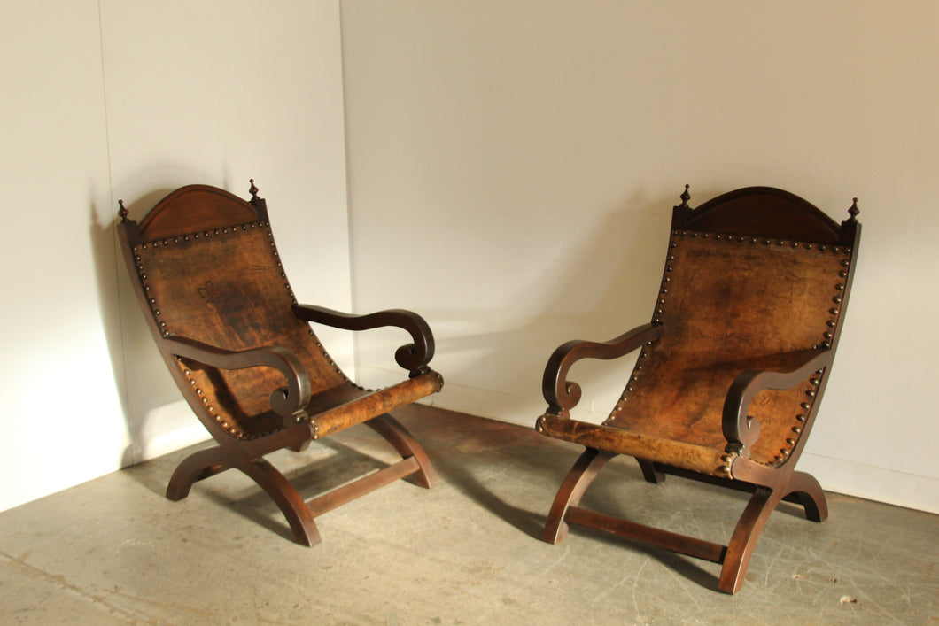 Primitive Mexican Butaque Chairs, 1970s