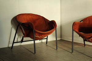 Erik Ole Jørgensen Model 'BO631' Suede Easy Chairs for Bovirke, 1953