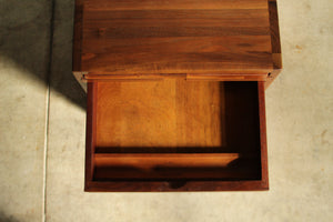 Studio Crafted Claro Walnut End Table, 1970s
