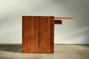 Studio Crafted Claro Walnut End Table, 1970s