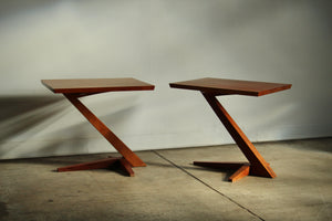 Thomas Moser Cherry Cantilevered End Tables, 2000s