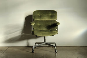 Eames Time Life Executive Chair in Green Mohair, 1970s