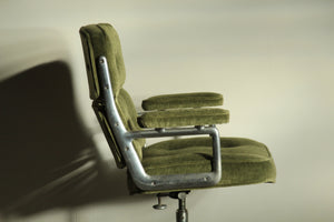 Eames Time Life Executive Chair in Green Mohair, 1970s