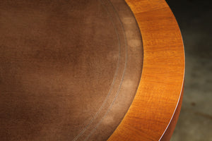 Edward Wormley Leather Top and Mahogany Cocktail Table, 1950s