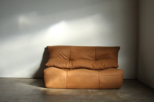 R.S Associates French Canadian Modular Leather Corner Sofa, 1970s