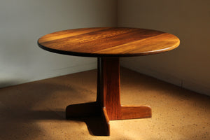 Gerald McCabe Solid Shedua Pedestal Dining Table, 1970s