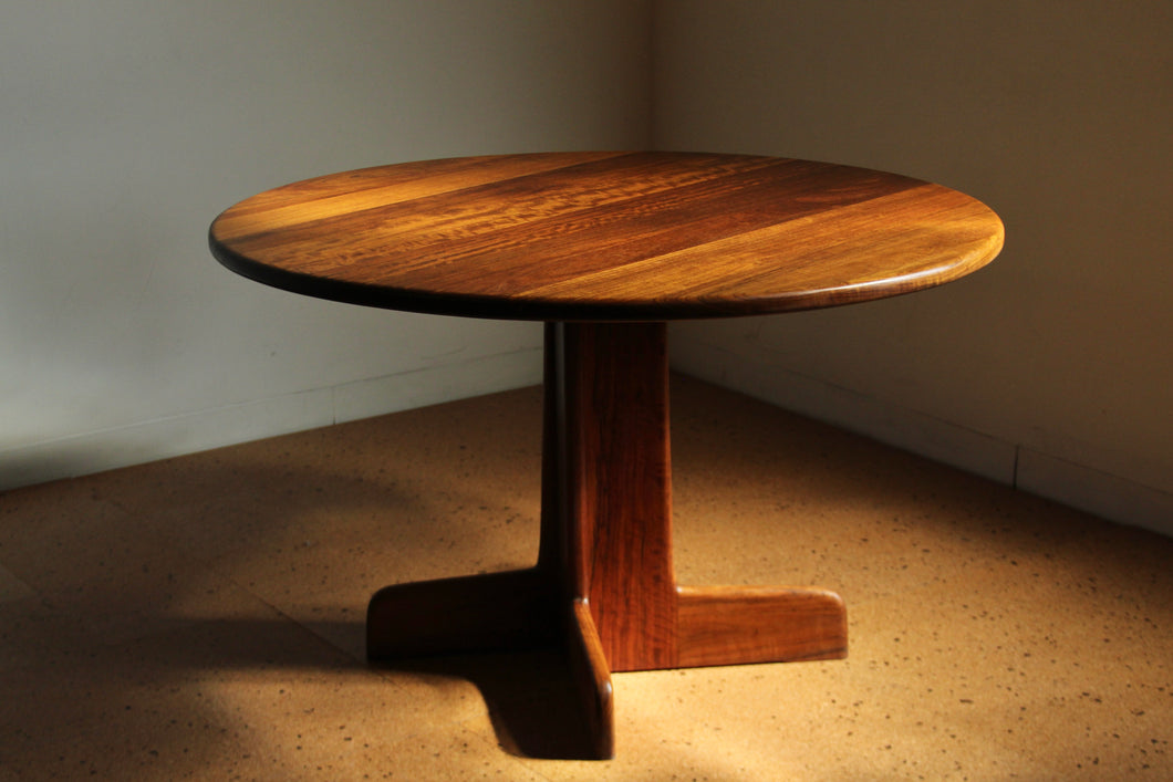 Gerald McCabe Solid Shedua Pedestal Dining Table, 1970s