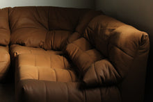 Load image into Gallery viewer, R.S Associates French Canadian Modular Leather Corner Sofa, 1970s
