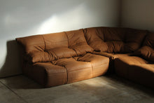 Load image into Gallery viewer, R.S Associates French Canadian Modular Leather Corner Sofa, 1970s
