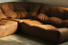 Load image into Gallery viewer, R.S Associates French Canadian Modular Leather Corner Sofa, 1970s
