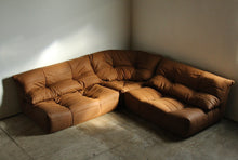 Load image into Gallery viewer, R.S Associates French Canadian Modular Leather Corner Sofa, 1970s
