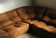 Load image into Gallery viewer, R.S Associates French Canadian Modular Leather Corner Sofa, 1970s
