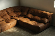 Load image into Gallery viewer, R.S Associates French Canadian Modular Leather Corner Sofa, 1970s
