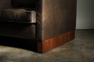 Ludwig Mies van der Rohe Leather and Mahogany Club Chair, 1970s