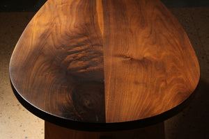 American Studio Craft Walnut and Oak Coffee Table, 1990s