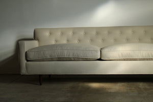 Finn Juhl Rare 'Model 9316' Sofa for Baker in Linen and Walnut, 1950s
