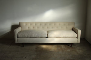 Finn Juhl Rare 'Model 9316' Sofa for Baker in Linen and Walnut, 1950s