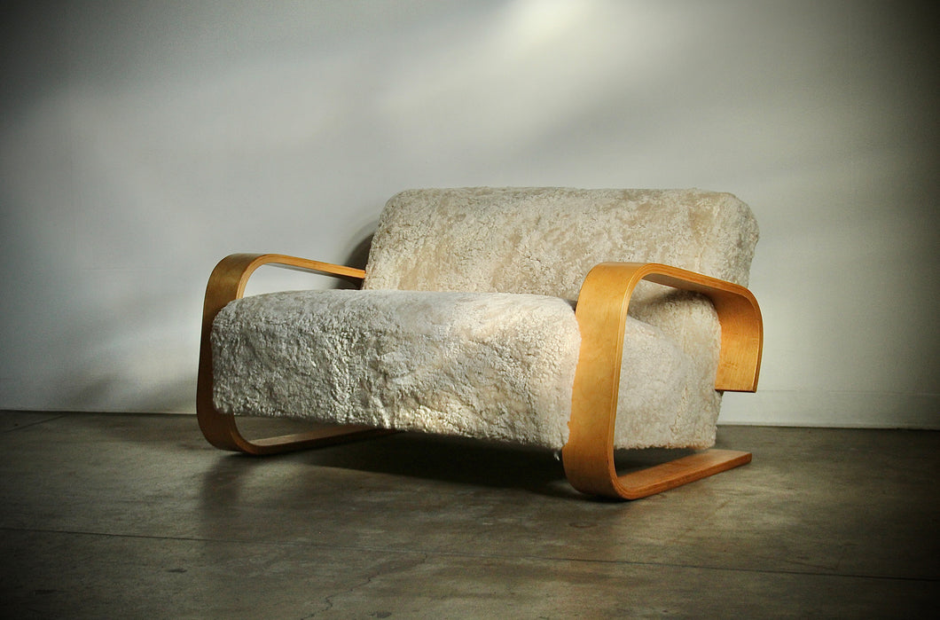 Shearling 'Tank' Sofa by Mouldcraft, 1950s