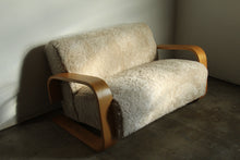 Load image into Gallery viewer, Shearling &#39;Tank&#39; Sofa by Mouldcraft, 1950s
