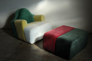 Pierre Charpin Modular "Slice" Lounge Chair and Ottoman for Ligne Roset, 1998