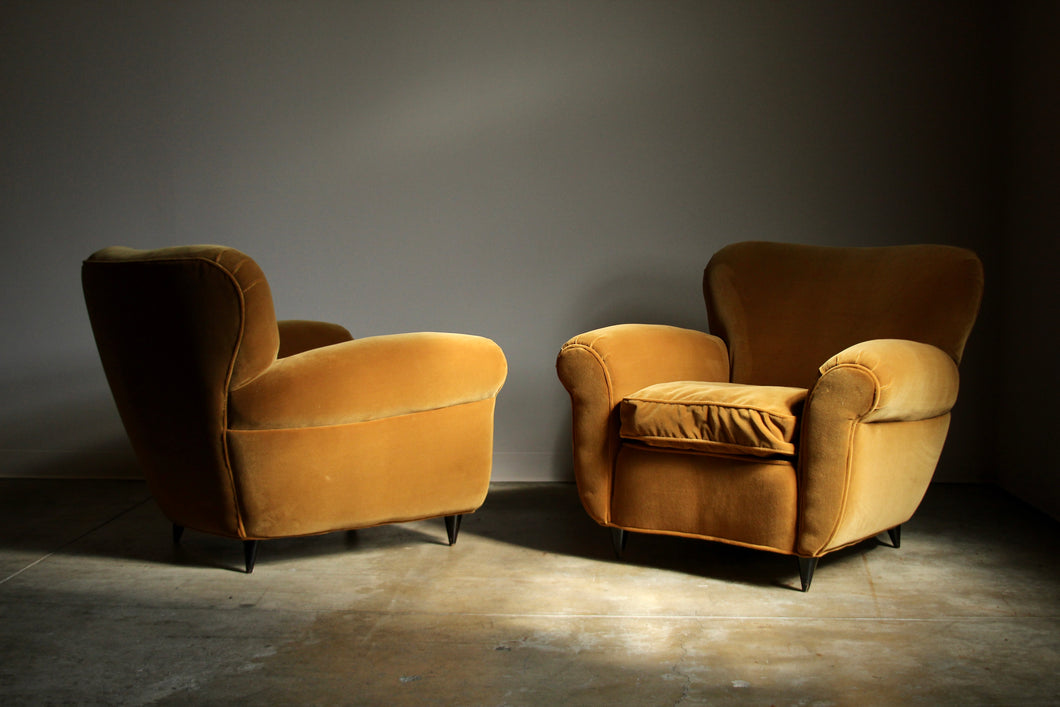 Pair of Lounge Chairs Attributed to Paolo Buffa, 1940s