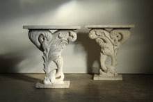 Load image into Gallery viewer, Frances Elkins Sculptured Plaster Console Tables, A Pair, 1952
