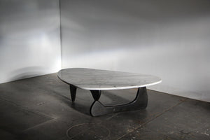 Early "IN-50" Coffee Table by Isamu Noguchi with Custom Carrara Marble Top, 1950s