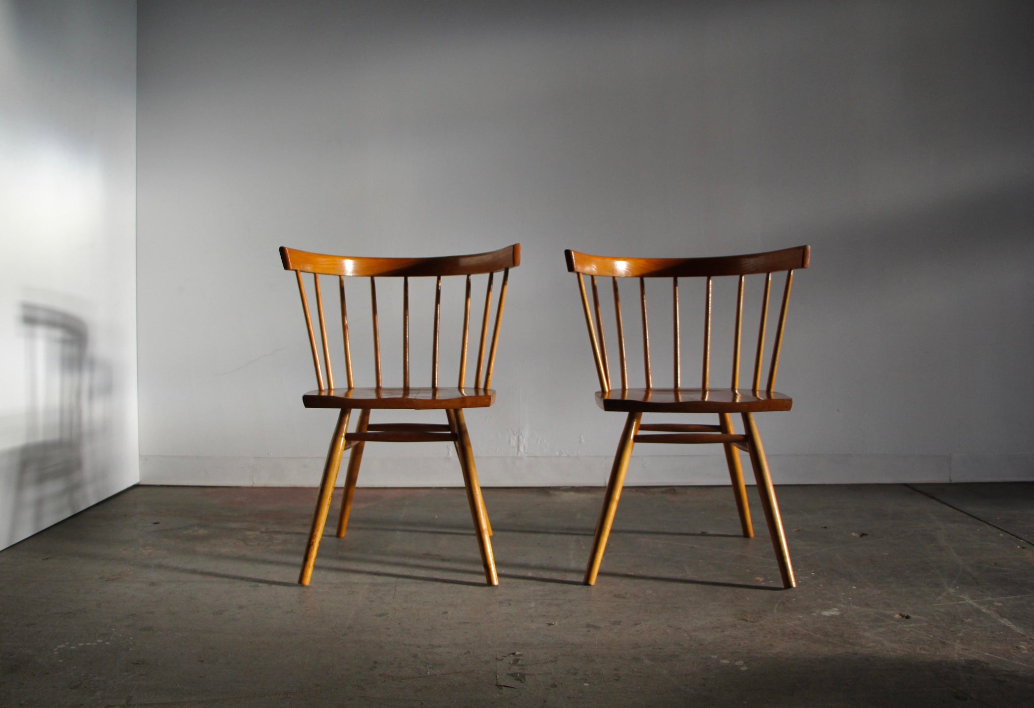Pair of Straight Backed Antique Chairs