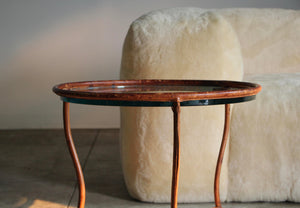 Jacques Adnet Leather Occasional Table - 1940s