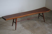 Load image into Gallery viewer, Sculptural Live Edge Bench circa 1950s
