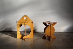 Barry Simpson for Dirt Road Plywood Folding "Rooster" Stools, 1980s