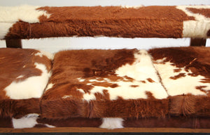 Brazilian Cowhide Gondola Sofa by Jules Heumann