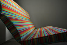 Load image into Gallery viewer, Charles and Ray Eames Compact Sofa in Alexander Girard Miller Stripe Fabric

