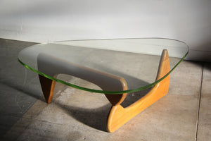Early 1940s In-50 Isamu Noguchi Green Glass Coffee Table for Herman Miller