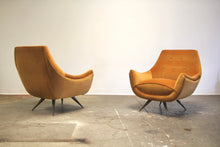 Load image into Gallery viewer, Henry Glass Velvet Lounge Chairs, 1950s
