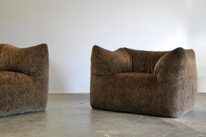 Mario Bellini 'Le Bambole' Chairs & Ottoman, 1970s