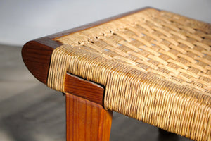 Michael Van Beuren Woven Palm Lounge Chair, 1940s