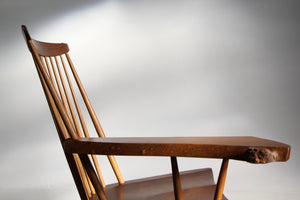 Mira Nakashima Maple Burl Slab Arm Rocking Chair, 2005