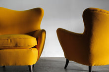 Load image into Gallery viewer, Ernst Schwadron Sculptural Wool Lounge Chairs, 1940s
